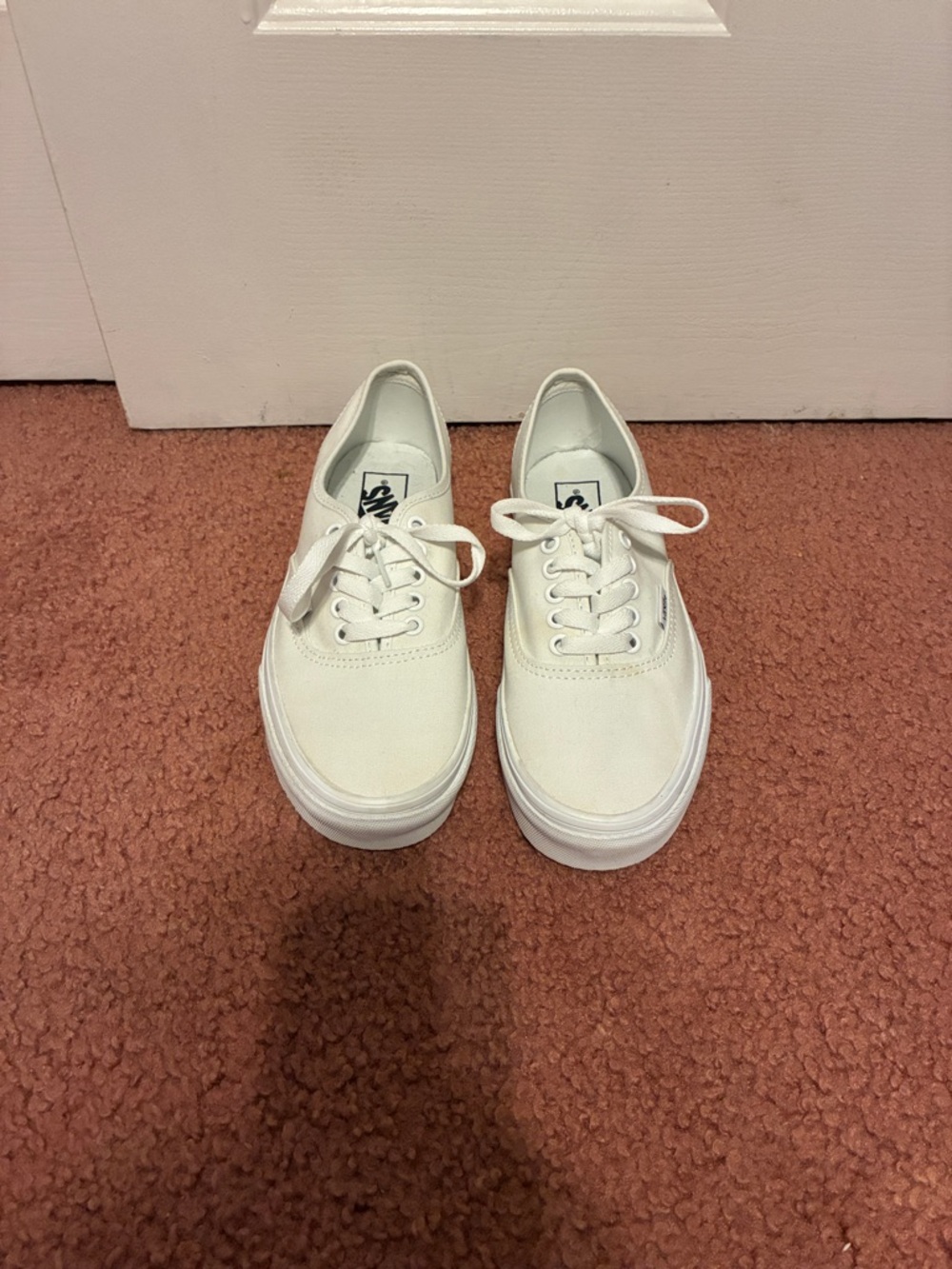 Vans White Canvas Era Low-Top Sneakers
